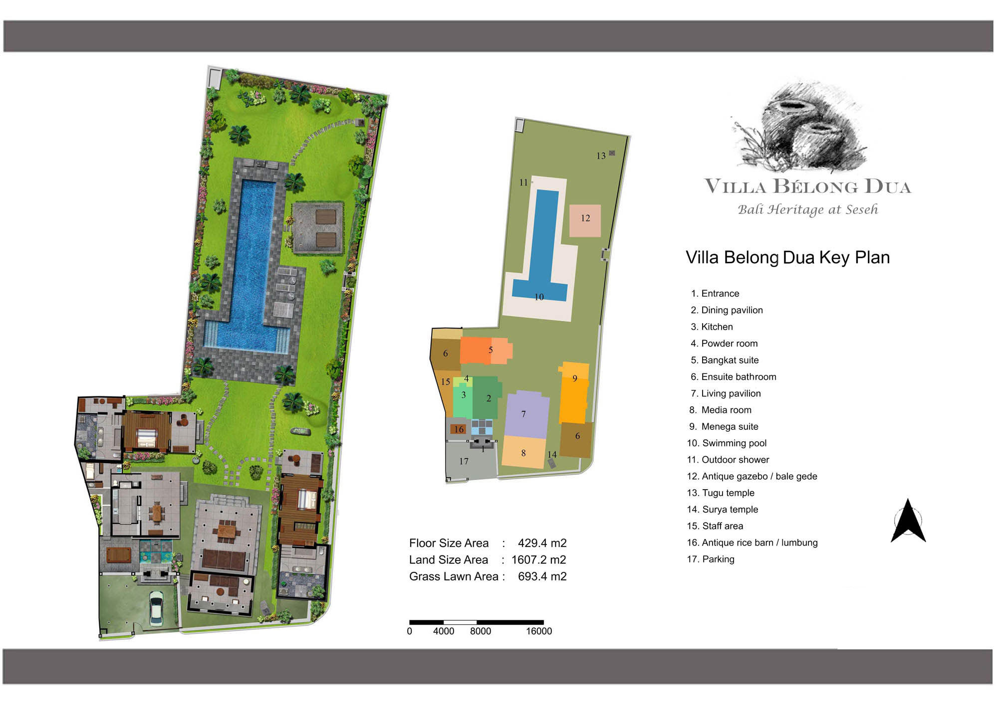 Floorplan Villa Belong Dua Seseh 2 Bedroom Private Villa Bali
