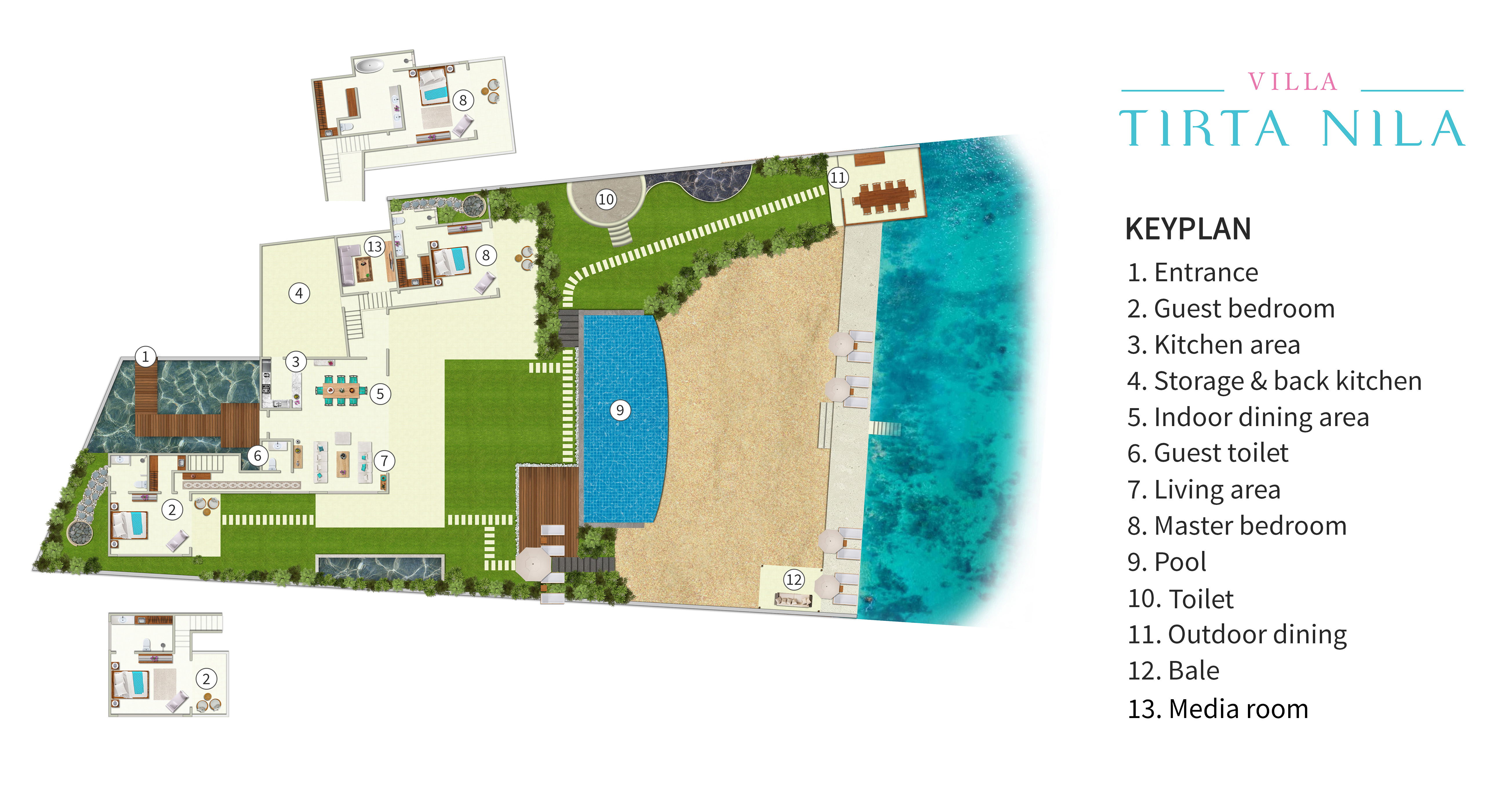 Villa Tirta Nila - Floorplan<br />