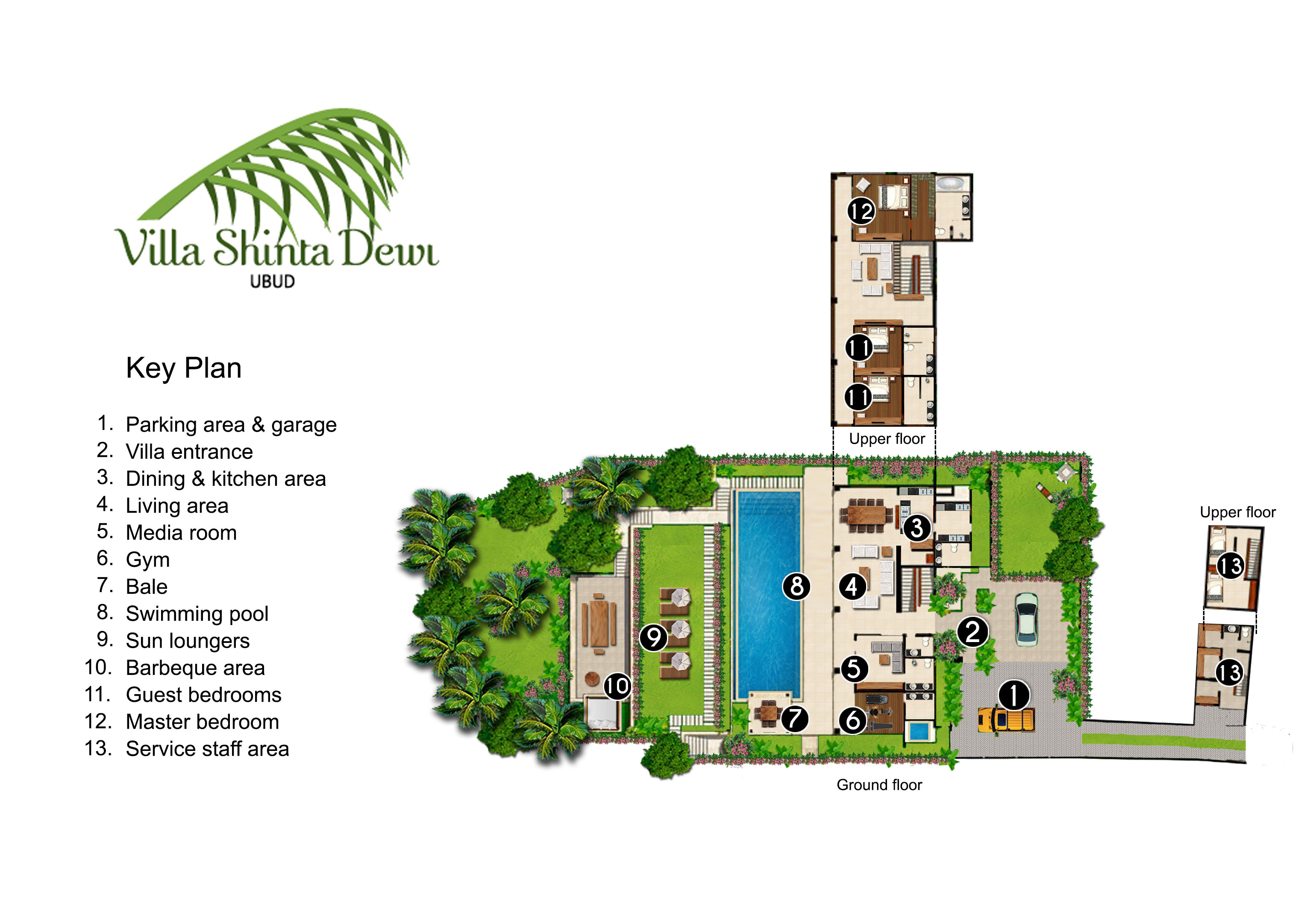 Villa Shinta Dewi Ubud - Floorplan