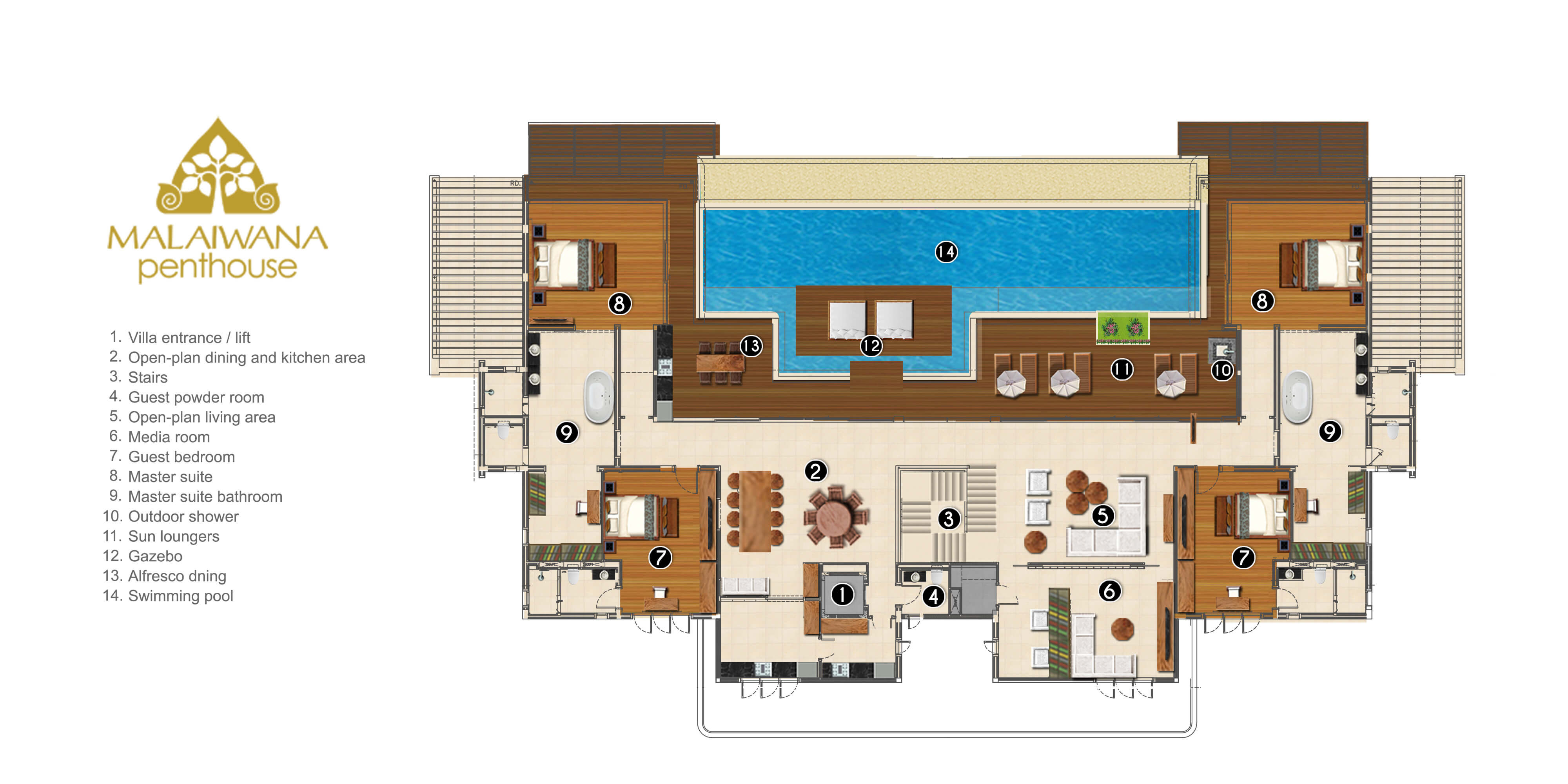 Floorplans Malaiwana Naithon Beach Phuket Luxury Villas