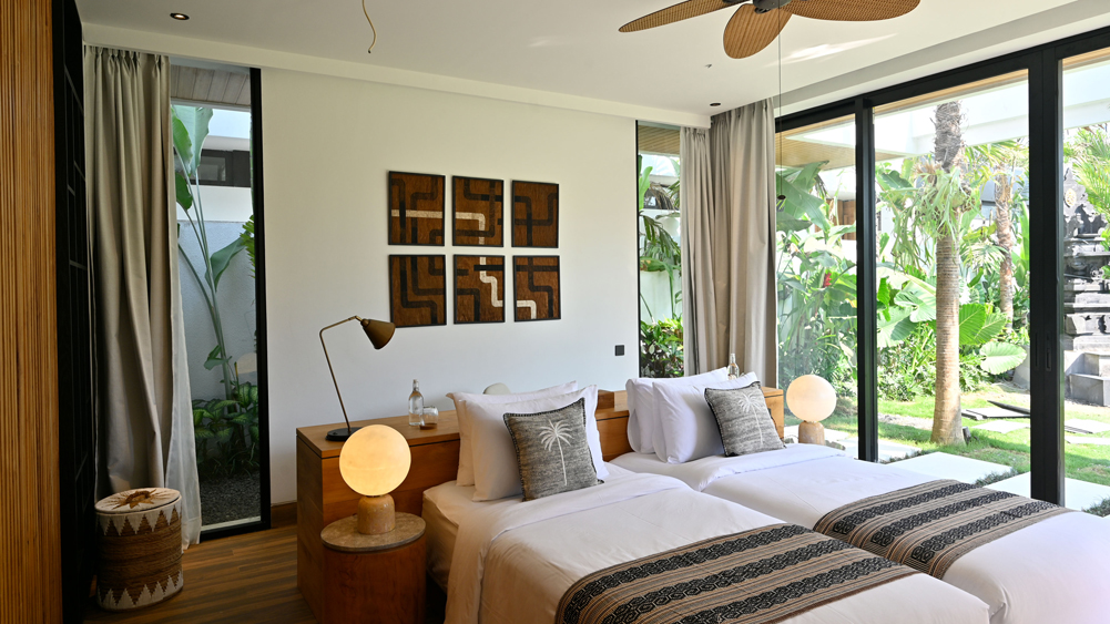 Elite Havens - Villa Nica Bali Indonesia - Lovely guest bedroom by the pocket garden